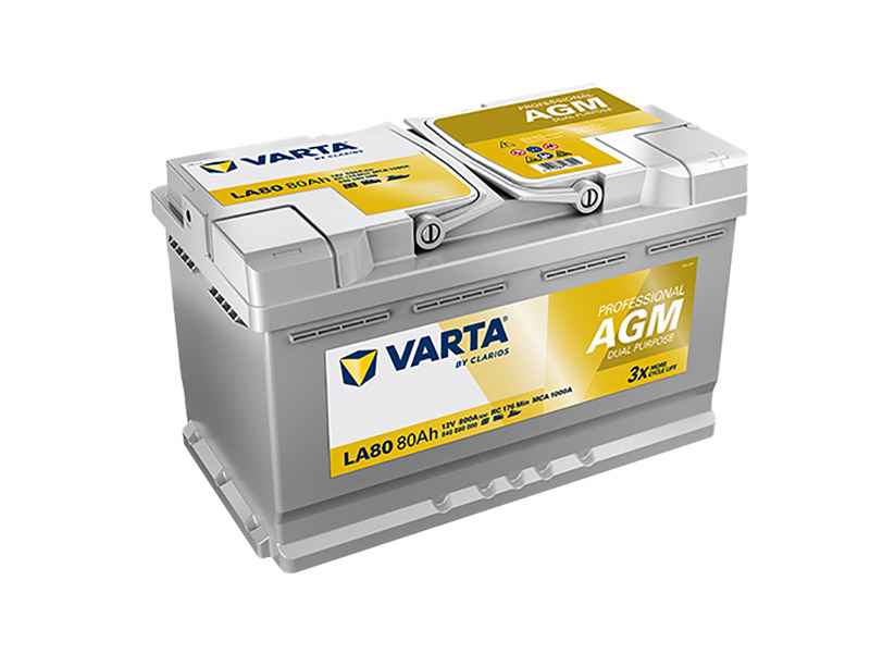 Varta Professional AGM 12V 80Ah 800A 840 080 080 LA80