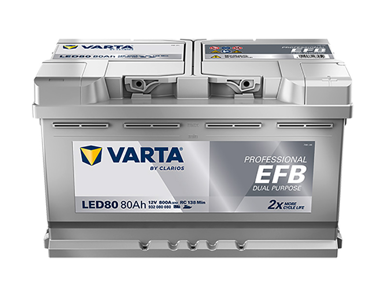 Varta Professional Dual Purpose EFB 12V 80Ah 800A 930 080 080 LED80 - Obrázek 2
