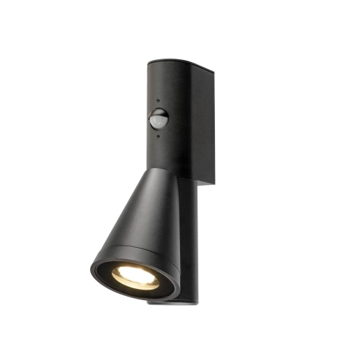 Venkovní nástěnné svítidlo s pohybovým čidlem SLV T-TUBE GU10 10W černé 1008010 - Obrázek 2