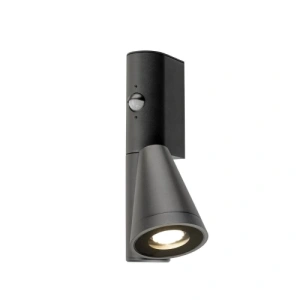 Venkovní nástěnné svítidlo s pohybovým čidlem SLV T-TUBE GU10 10W černé 1008010