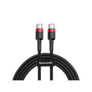 Baseus datový kabel Cafule USB-C PD2.0 1m 60W (20V 3A) černo-červený 6953156285217