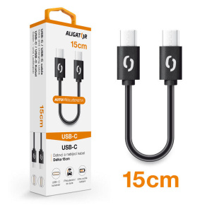Datový kabel ALIGATOR POWER USB-C/USB-C 15cm