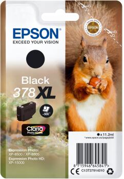 Epson Singlepack Black 378 XL Claria Photo HD Ink C13T37914010