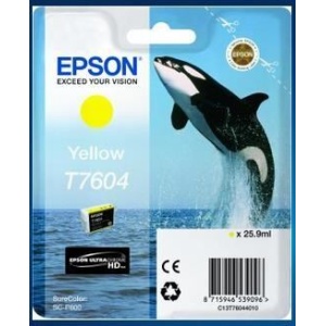 Epson T7604 Ink Cartridge Yellow C13T76044010