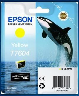 Epson T7604 Ink Cartridge Yellow C13T76044010