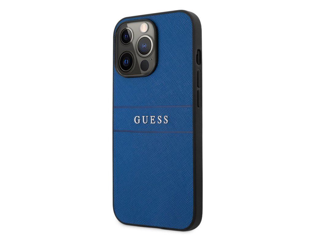 Guess GUHCP13LPSASBBL PU Leather Saffiano Zadní Kryt pro iPhone 13 Pro Blue - Obrázek 2
