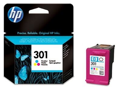 HP 301 Tříbarevná originální inkoustová kazeta