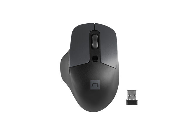 Natec optická myš BLACKBIRD 2/1600 DPI/Kancelářská/Optická/1 600 DPI/Bezdrátová USB/Černá NMY-1874