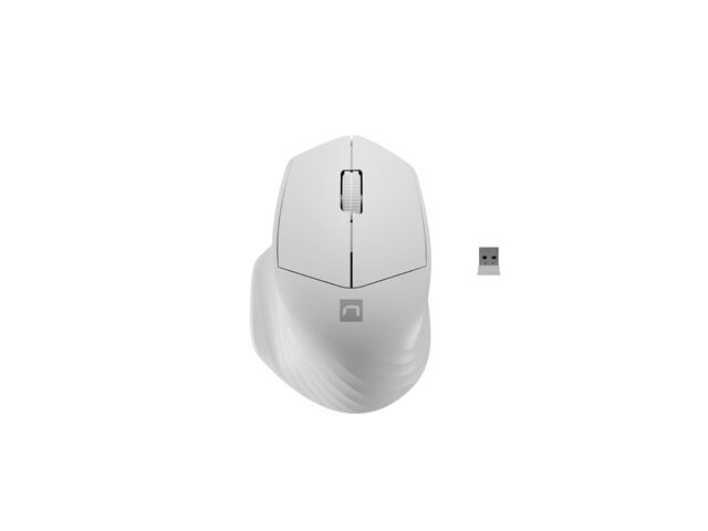 Natec optická myš SISKIN 2/Kancelářská/Optická/Pro praváky/1 600 DPI/USB+BT/Bílá NMY-1972