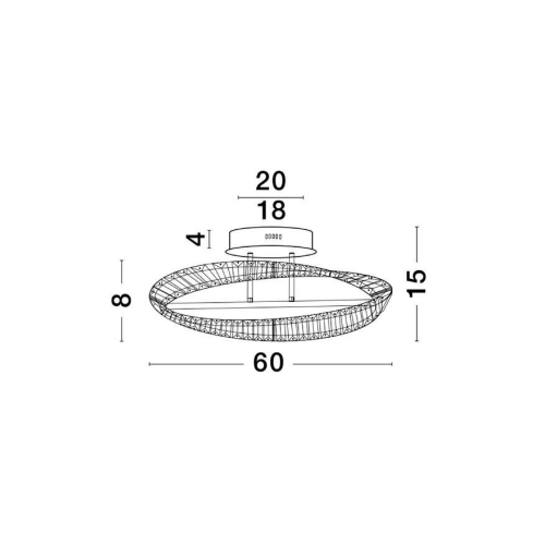 Stropní LED svítidlo NOVA LUCE AURELIA 35W 3500K 9333060 stmívatelné Triac - Obrázek 2