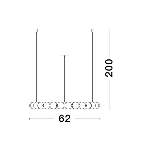 Závěsné LED svítidlo NOVA LUCE PERLA 56W 3000K 9695230 stmívatelné Triac - Obrázek 2
